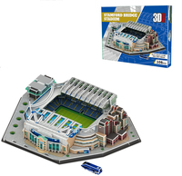 Puzzles 3D en papier DIY des stades Azteca, Old Trafford, Nou Camp – Jouet promotionnel pour entreprise, modèle de stade de football à assembler