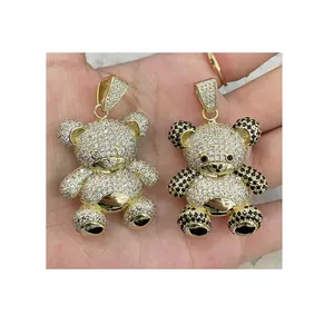 xuping Wholesale Golden Diamond Bear Pendant Fashion Women's Pendant Jewelry Jewelry Pendant