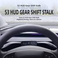 Nouveau Levier de Vitesses S3 HUD en ABS pour Highland Model 3 Model Y, Accessoires Intérieurs, Affichage Intelligent du Levier de Vitesses, Unité de Tableau de Bord 128