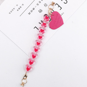 Cadena con <span class=keywords><strong>abalorio</strong></span> para teléfono móvil, cadena personalizable con forma de corazón para iphone y smartphone - Product Image 3