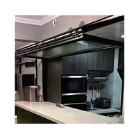 Fenêtre pliante en aluminium avec moustiquaire intégrée, grille de sécurité, isolation thermique, double vitrage trempé, multifonctionnelle pour cuisine