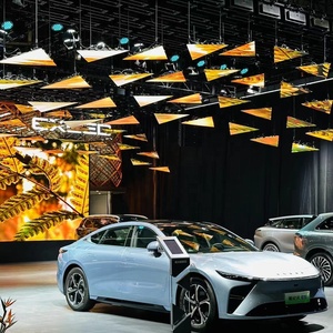 Ginyu tam giác di chuyển <span class=keywords><strong>DMX</strong></span> động cần cẩu dẫn thanh nâng RGB động cơ hiển thị Ống đêm Đèn sân khấu động Trần - Product Image 5