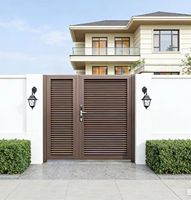 Op maat gemaakte aluminium elektrische schuifpoort, anti-corrosie, roestvrij, milieuvriendelijk, weerbestendig, gepoedercoat, modern villa-model