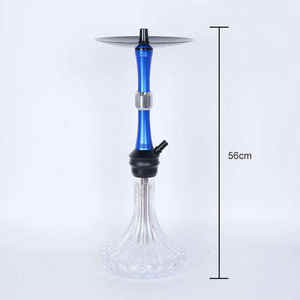 Cachimba de aluminio y vidrio de lujo al estilo ruso de 56 cm, al por mayor - Product Image 3