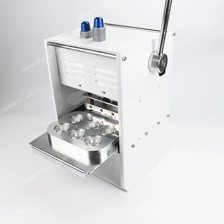 Machine à sceller thermique de capsules de café Nespresso, feuille d'aluminium, 6 cavités, haute qualité, manuelle, plastique K