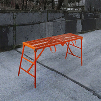 Plateforme de travail portable robuste et moderne, échelle pliable pour échafaudage, escalier pour terrains accidentés, peinture industrielle