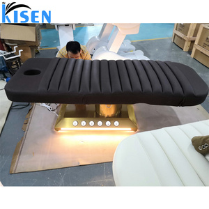 Kisen Popular Modern Luxury 3 4 Motors Electric Eyelashes Beauty Salon Treatment Table Lash Massage <b>Bed</b> with Foot Controller - Product Image 2