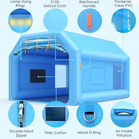 Cabine de peinture gonflable étanche 20x12x9FT, tente de pulvérisation portable résistante aux UV et durable pour voitures, camions, motos, garages et pièces automobiles