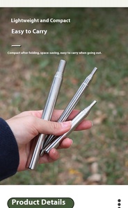 Tube de feu pliable en acier inoxydable pour équipement de plein air chasse pêche Camping randonnée produits - Product Image 5