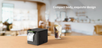 Imprimante thermique de reçus 80 mm USB+LAN avec alimentation frontale, idéale pour restaurants et cuisines, avec coupe automatique et prise en charge du tiroir-caisse