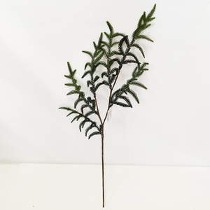 Rama de <span class=keywords><strong>Araucaria</strong></span> de tacto real de fábrica, rama de hojas de Norfolk de lujo para decoración navideña, adorno navideño - Product Image 1