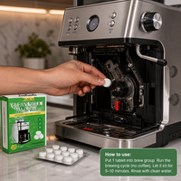 Tablette de nettoyage pour machine à café ZouRunAn, nettoyant pour expresso, nettoyage en profondeur, usine OEM ODM