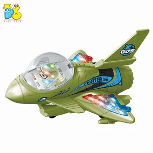 Avion jouet électrique universel pouces, jouet à piles en plastique, coupe-fumée, avion léger et spray de musique, nouveau