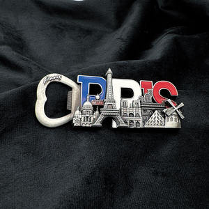 Aimant de réfrigérateur en métal pour bricolage émail doux <span class=keywords><strong>Paris</strong></span> Souvenir cadeau ouvre-bouteille aimant de réfrigérateur - Product Image 2