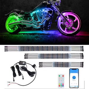 Rgbic Xe Máy Underglow Ánh Sáng Giấc Mơ Màu Ip68 Ứng Dụng Không Thấm Nước Điều Khiển Từ Xa Kit Xe Máy Xe Đạp Dưới Ánh Sáng Ánh Sáng - Product Image 1