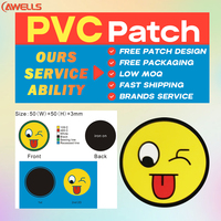 Patchs en caoutchouc PVC personnalisés avec logo, thermocollants, pour sacs à dos, chapeaux, à coudre, en silicone souple, 3D en relief, pour vêtements