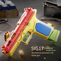 Jouets de pistolet à balles souples en plastique ABS créatifs à fixation murale, éjection continue, tir à haute vitesse, compartiment vide, 14 ans et plus