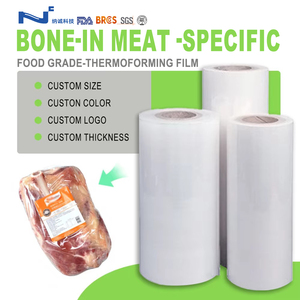 <span class=keywords><strong>Film</strong></span> thermoformable multicouche PA/EVOH/PE de qualité alimentaire, barrière souple, rouleau, emballage pour viande fraîche de porc et d'agneau avec os, sachets rétractables - Product Image 1