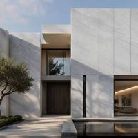 Dalle de dolomite Elizabeth White, veinure gris clair, pierre naturelle moderne polie pour façade de villa, aménagement extérieur, salle de bain