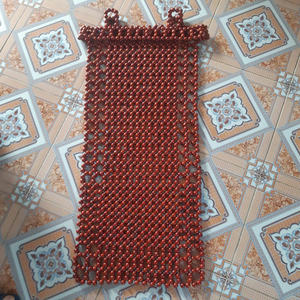 Coussin de siège de voiture en perles de bois jaune doré, anti-transpiration, ventilé, avec support massant, universel - Product Image 2