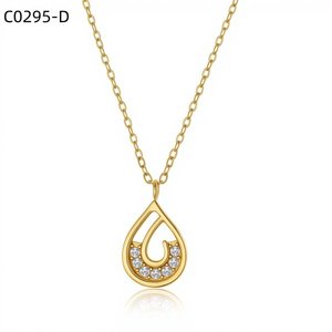 สร้อยคอแฟชั่นประดับเซอร์โคเนีย C0295 สำหรับผู้หญิง เครื่องประดับคุณภาพสูง - Product Image 2