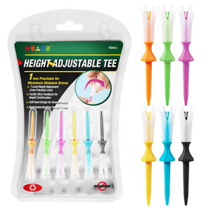 Tee da <span class=keywords><strong>Golf</strong></span> Regolamentari Regolabili in Altezza, Ecologici in TPE, a Strati, a Spirale, Colori Misti, Confezione da 6 Pezzi - Product Image 1
