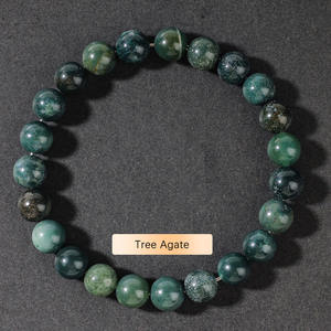 Bracelet en pierre naturelle Bracelet en perles d'or Perles de pierre rondes pour les occasions de cadeaux - Product Image 4