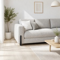 Pieds de canapé modernes en métal noir, pieds de meubles ronds et hauts avec support de montage latéral renforcé pour canapé, divan et armoire