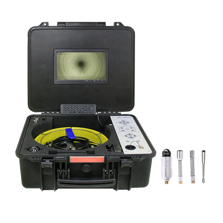 Multifunctional 10'' HD Pipe Monitor Inspection System Sewage Drain Pipeline Borescope Flexible Camera
