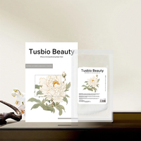 Masque en feuille bio naturel hydratant, éclaircissant et anti-rides au filtre fermenté de pivoine blanche bio, personnalisé en boîte enveloppe