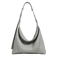 Sac messager en cuir de vachette massif avec bandoulière unique, sac à main de créateur tendance avec fermeture éclair et doublure en polyester