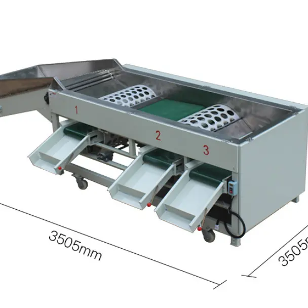เครื่องคัดแยกมันฝรั่งเครื่องคัดแยกมะเขือเทศสำหรับอุตสาหกรรม500-1000กก. เครื่องคัดแยกผลไม้สด