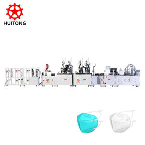 เครื่องผลิตมาส์กหน้าแบบพับได้แบนตัวเลือกที่คาดศีรษะ KN95 <span class=keywords><strong>N95</strong></span> <span class=keywords><strong>FFP2</strong></span>อัตโนมัติเต็มรูปแบบ - Product Image 6