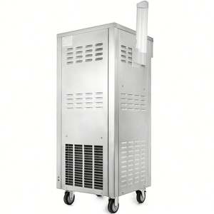 Machine à crème glacée molle commerciale YKF-8228H la sorbetière debout avec 2 + 1 saveurs et support de cône 2200W - Product Image 6