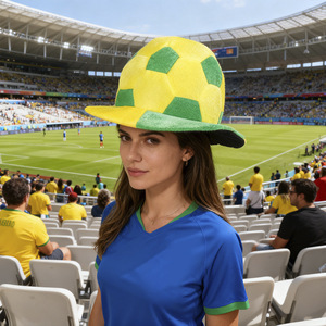 Casquettes unisexes pour adultes, casquettes de football, casquettes imprimées drapeaux du Brésil et du Mexique, casquettes de soutien pour les spectacles - Product Image 1