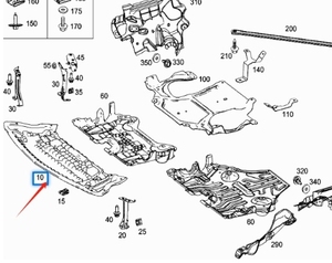 OEM 2125240230 para Mercedes-Benz Clase <span class=keywords><strong>E</strong></span> W212, Placa Protectora Inferior del Motor - Product Image 4