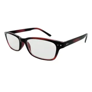 Custom Logo Kleurrijke Vierkante Frame Optische Bril Klassieke Mode Leesbril Voor Volwassenen