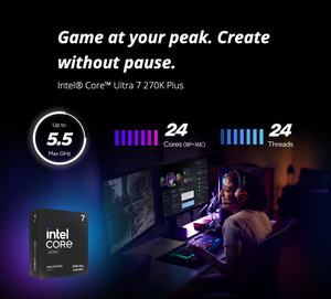 Processeur Core Ultra 7 270K Plus Box, 24 cœurs (8 cœurs P + 16 cœurs E) jusqu'à 5,5 GHz, processeur PC Core Ultra 7 270K Plus BOX Core Ultra - Product Image 3