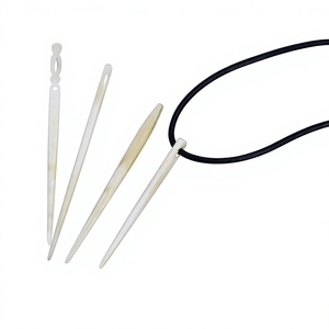 Aiguille à tricoter artisanale moderne en os naturel écologique pour le bricolage - Product Image 6