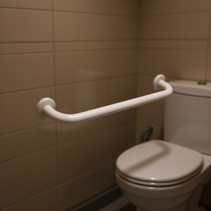 Poignée de sécurité droite 42 cm blanche pour bidets - Product Image 3