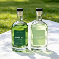 Bouteille en verre transparente de qualité alimentaire, étanchéité optimale et gravure personnalisée, 500 ml, 750 ml, pour l'emballage de vodka, whisky, brandy – Offre Spéciale