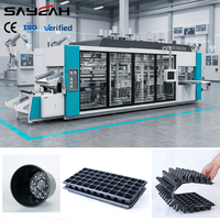 Volledig automatische 4-stations thermoformmachine voor het maken van PP zaaitrays en plastic plantenpotten
