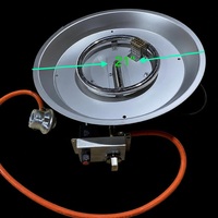 Brûleur rond en acier inoxydable de 21 pouces pour table de foyer ou cheminée
