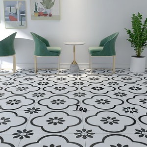 600x600 thiết kế hiện đại gạch cổ màu đen trắng sàn gỗ chống trượt cho phòng khách nhà bếp phòng tắm gạch - Product Image 1