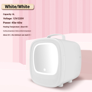 Mini-réfrigérateur portable pour la maison et la voiture avec miroir LED - Réfrigérateur de beauté thermoélectrique à refroidissement/chauffage économe en énergie. - Product Image 5