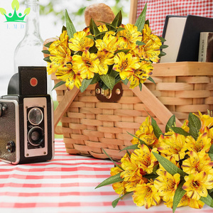 <span class=keywords><strong>Amaryllis</strong></span> artificielle fleurs longues tiges Bouquet de pétales de soie Faux <span class=keywords><strong>feuilles</strong></span> vertes automne intérieur bricolage artisanat Table pièce maîtresse décor à la maison - Product Image 3
