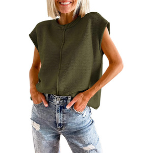 Loveda Maglione Senza Maniche Invernale Casual con Collo Tondo, Multicolore, Vestibilità Ampia per Donna - Product Image 4