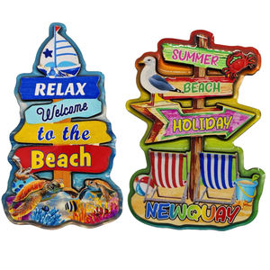 Logotipo personalizado playa autobús forma epoxi madera <span class=keywords><strong>Ibiza</strong></span> nevera imán recuerdo - Product Image 5