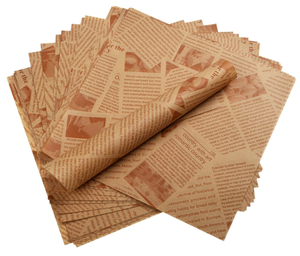 Feuilles de doublure de pizza en papier de Deli imprimé de style vieux journal pour les doublures de panier de nourriture - Product Image 1