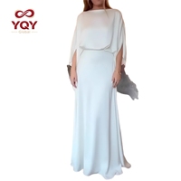 Robe de soirée élégante en satin couleur unie sexy pour femme